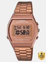 CASIO B640WC-5ADF Vintage B640WC-5ADF Dial Rose Gold Stainless Steel Band Digital Watch  - For Men & Women