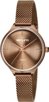Benling Benling Analog Watch with Milanese Mesh Strap for Women Bronze Color Magnetic Milanese Mesh Band Stainless Steel Analog Watch  - For Women