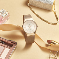 Fastrack Vyb Successor Rose Gold Dial Rose Gold Strap Analog Watch  - For Women