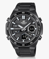 CASIO EFV-C110DC-1ADF Edifice Black Dial Black Stainless Steel Band Analog-Digital Watch  - For Men
