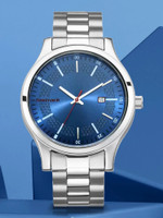 Fastrack Fastrack With Date Blue Dial Silver Stainless Steel Strap Analog Watch  - For Men
