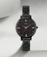 TIMEX Black Dial Stainless Steel Analog Watch  - For Women