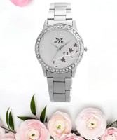 AXE Style X2229SM03 Flower Printed Silver Dial Analog Watch For Women