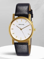 SONATA Sonata Quartz White Dial Black Leather Strap Analog Watch  - For Men