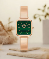 DANIEL WELLINGTON Quadro Quadro Studio Green color Square - 22 mm diameter Analog Watch  - For Women