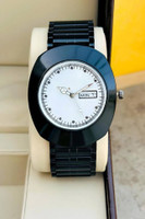 MIRSHO MSR--RADO DD STEEL FUL BLK . WHITE DL Analog Watch  - For Men