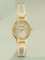 SONATA NP8085YM05 Sonata Pankh Champagne Dial Gold Stainless Steel Strap Analog Watch  - For Women