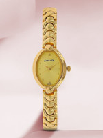 SONATA NP8107YM02 Sonata Quartz Champagne Dial Gold Metal Strap Analog Watch  - For Women