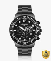 Mathey-Tissot Mathey-Tissot Swiss Made Chronograph Quartz Black Dial Men's Watch -H123CHNN Swiss Made Lagoon Chronograph Quartz Black Dial Analog Watch  - For Men