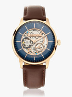 Titan Titan Automatic Blue Dial Brown Leather Strap Analog Watch  - For Men