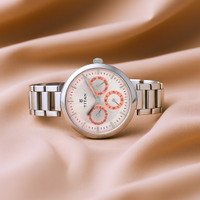 Titan NP2480SM05 Titan FashionSpeed5 Multifunction Pink Dial Silver SS Strap Analog Watch  - For Women