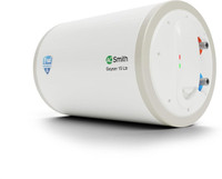 AO Smith HAS-X1-015 15 L Storage Water Geyser | 2kW | Horizontal | Designed for high rise buildings with 8 bar pressure rating | Longer life in hard water conditions with Blue Diamond glass lined tank | BEE 4-star rating for high energy efficiency and power savings | Free Installation(White)