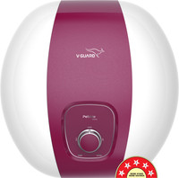 V-Guard Pebble Shine 15 Litre, 5 Star 15 L Storage Water Geyser with Flexi Pipes(White, Grape Frost)