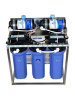AquaDpure 25 LPH Commercial RO+UV Water Purifier Plant Double Purification Blue Stainless steel Full Automatic 25 L 25 L RO + UV + UF + TDS Control Water Purifier(Blue)
