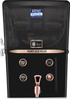 KENT ACE Plus- B 8 L RO + UV + UF + Alkaline + Copper + TDS Control + UV LED Water Purifier .0001 Micron RO Membrane | Auto Flush | 8L | 20LPH | Ideal for Borewell/Tanker/Municipal Water(Black)
