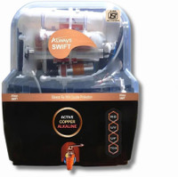 Always Swift Copper 7 Stage Water Puriffication 15 L RO + UV + UF + Copper + TDS Control Water Purifier(Black)