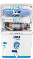 KENT ELEGANT LITE 8 LTR 8 L RO + UF + TDS Water Purifier Suitable for all - Borewell, Tanker, Municipality Water(White)