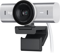 Logitech MX Brio 4K Ultra 4K Webcam 2160p, with Microphone, Night vision, USB Connectivity, with Show Mode, and Webcam Cover(Pale Grey)