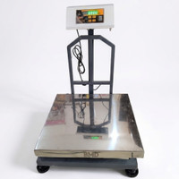 BMD Technologies 500kg Platform Weighing Machine – Industrial Model SS Pan - 500 x 500 mm Weighing Scale(Silver)
