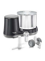 Prestige Ultima Pro Wet Grinder |200 Watts Heavy Duty Motor|Coconut Scraper Attachment|Atta Kneader Attachment|Stainless Steel Drum|2 Years Warranty|(Black, Grey)