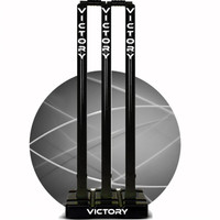VICTORY Heavy Plastic Cricket Stumps Set(Black)