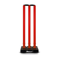 BOLDFIT Wickets Cricket Stumps Plastic Stump Stand Wicket Stump Cricket Stump Full Size(Red)