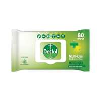 Dettol Germ care Wet Wipes|Soft on Skin|For Skin & Surfaces|Moisture Lock Lid(80 Wipes)