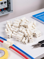 Onneybrothers 30 Pcs Push Wire Joint Connector 5 amp Quick Cable Wire Connector, Lock Electric Wire Connector, Wire Connector , Wire Connector(White, Pack of 30)