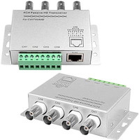 RyzCare BNC RJ45 UTP Video Balun, 720P/1080P 4 Channel RJ45 Wire Connector(Silver, Green, Pack of 1)