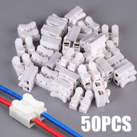 NPSPL 50 Pcs Push Wire Joint Connector, 5 amp Quick Cable Wire Connector, Push Lock Wire Connector Wire Connector(White, Pack of 50)