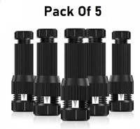 GIGMART Low Voltage Lighting Connectors Waterproof Garden Cable Connector 5pc Low Voltage Light Wire Connectors Wire Connector(Black, Pack of 5)