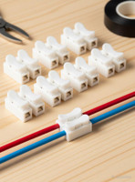 INDRAVA 30 Pcs Push Wire Joint Connector 5 AMP QUICK CABLE WIRE CONNECTOR, LOCK ELECTRIC WIRE CONNECTOR Wire Connector(White, Pack of 30)