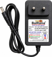 BALRAMA 12V Charger Adapter for Kids’ Electric Ride-On Car, Bike, or Jeep + Auto Cut-Off Worldwide Adaptor(Multicolor)