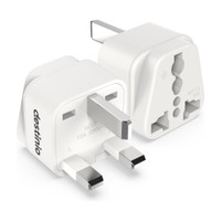Destinio India to UK Type G Multi Plug 2 Socket Universal Travel Worldwide Adaptor(White)