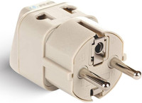 OREI India to European Schuko (Type E/F) Travel Adapter Plug - 2 in 1 Worldwide Adaptor(Beige)