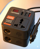 Coracao Car Laptop Charger AC, DC Worldwide Adaptor(Black)