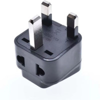 Adaptro India to UK Adapter Type G Converter for World Plugs to UK, UAE, Singapore 1 Pcs Worldwide Adaptor(Black)