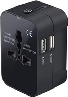 Jihaan Travel Adapter Worldwide All in Universal Power Wall Charger Power Plug black Worldwide Adaptor(Black)
