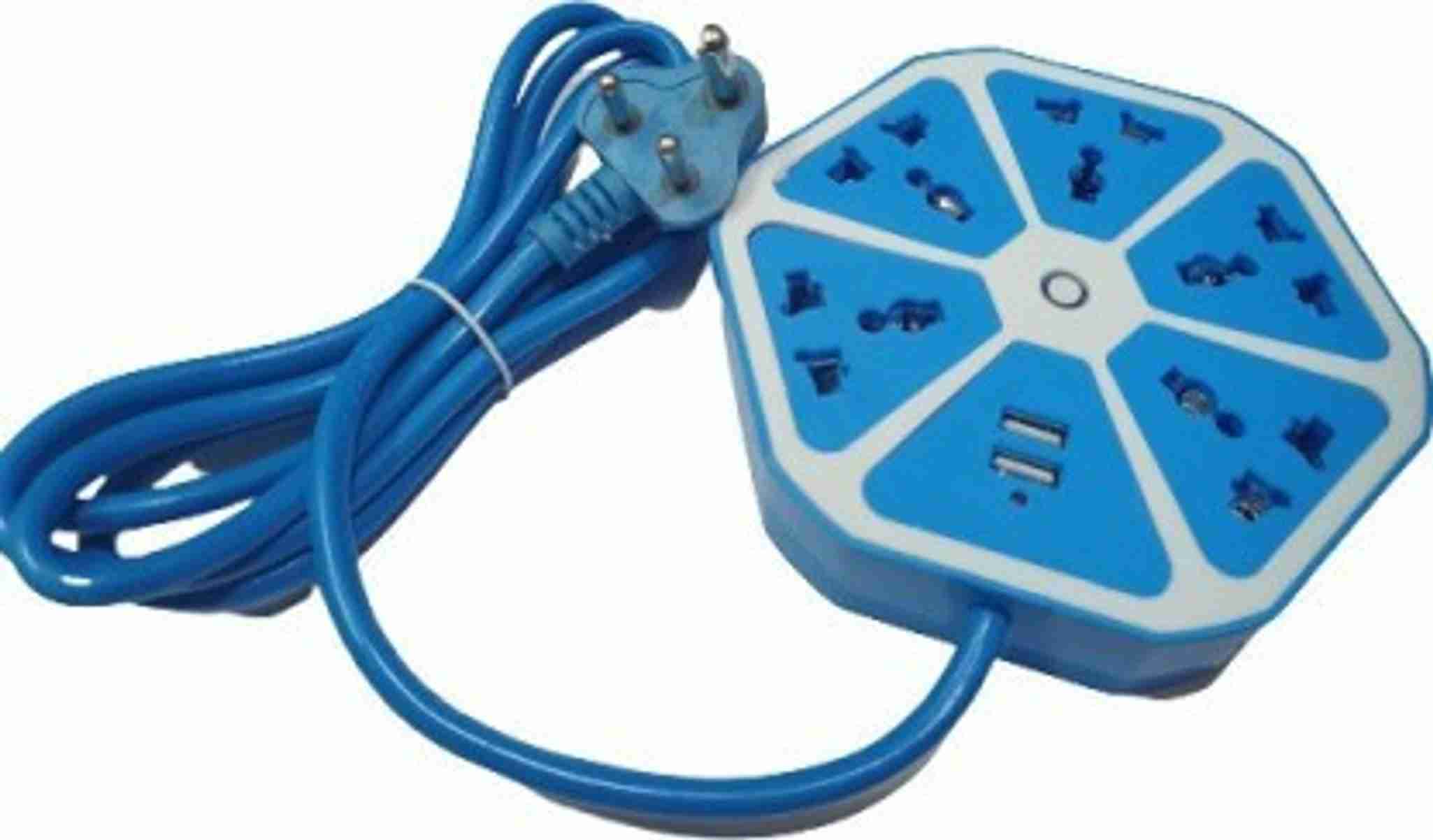 SR Online Extension Board Multi Plug Electric Socket with 2 USB Ports