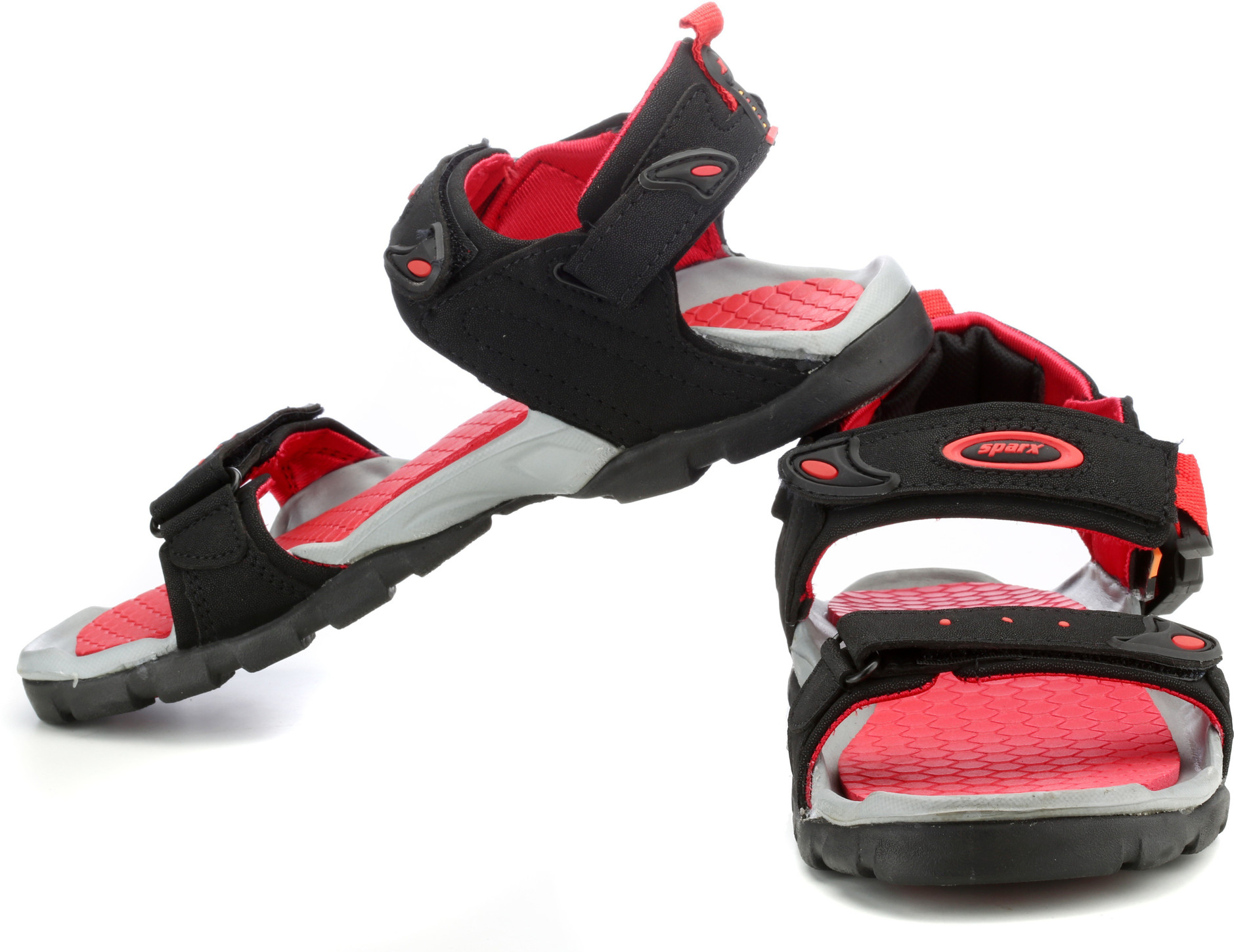 SS-502 Black Red Floater Sandals Men 