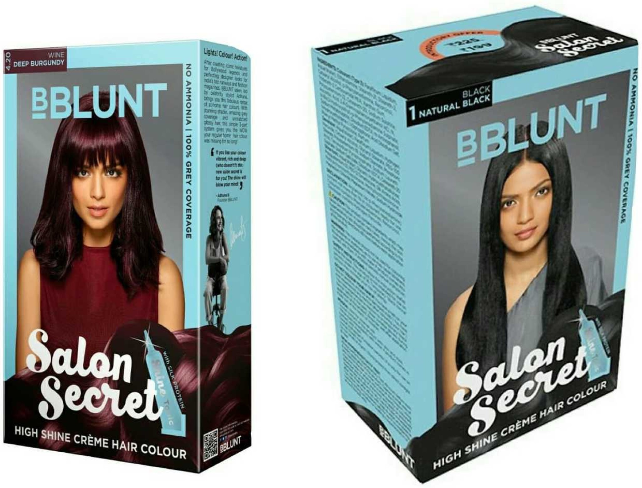 BBLUNT Hair Colour review | 4.20 deep burgundy - YouTube