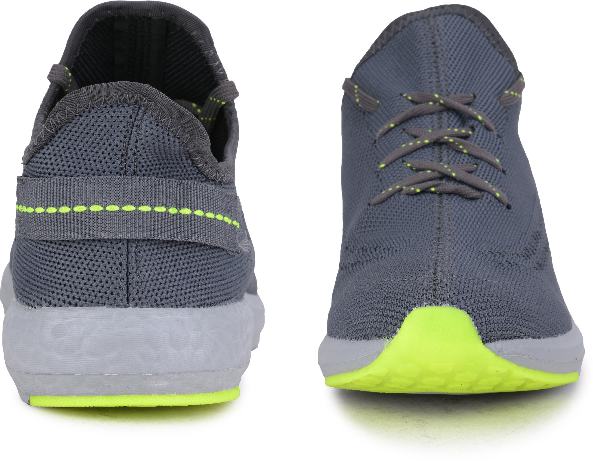 Sparx Men SM-482 Dark Grey Neon Green 
