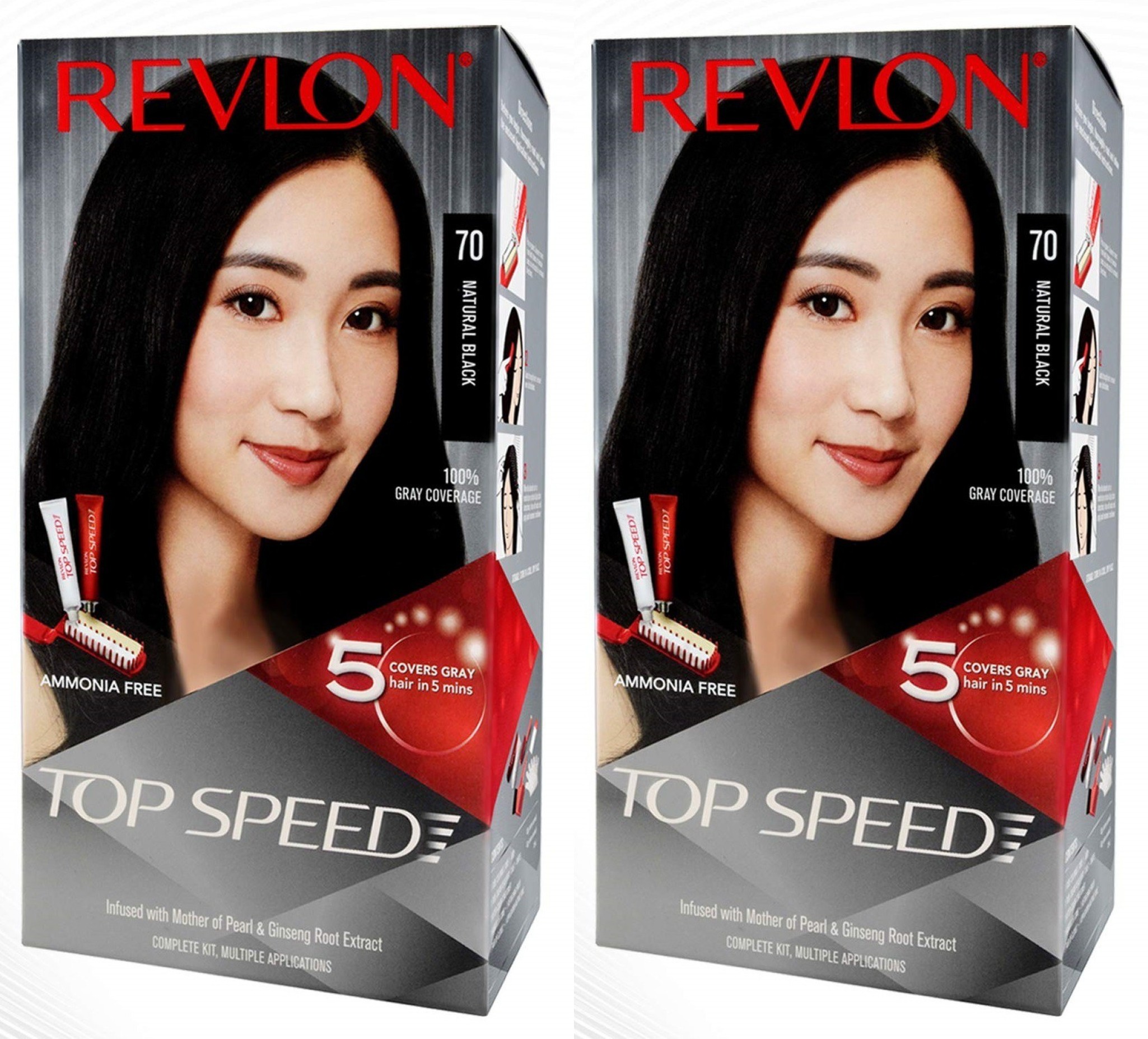 Revlon Top Speed Hair Color Woman Brownish Black 68  Hair color Revlon  Color