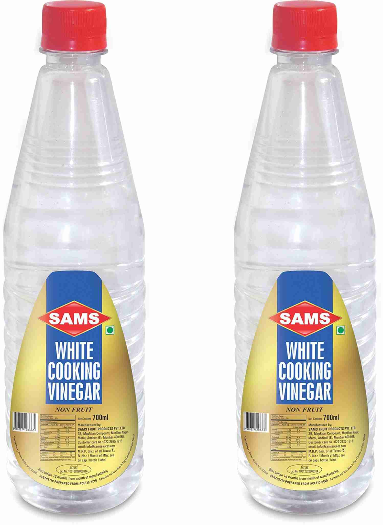 sams White Vinegar 700 ml Pack of 2 for Cooking Non Fruit Unflavoured
