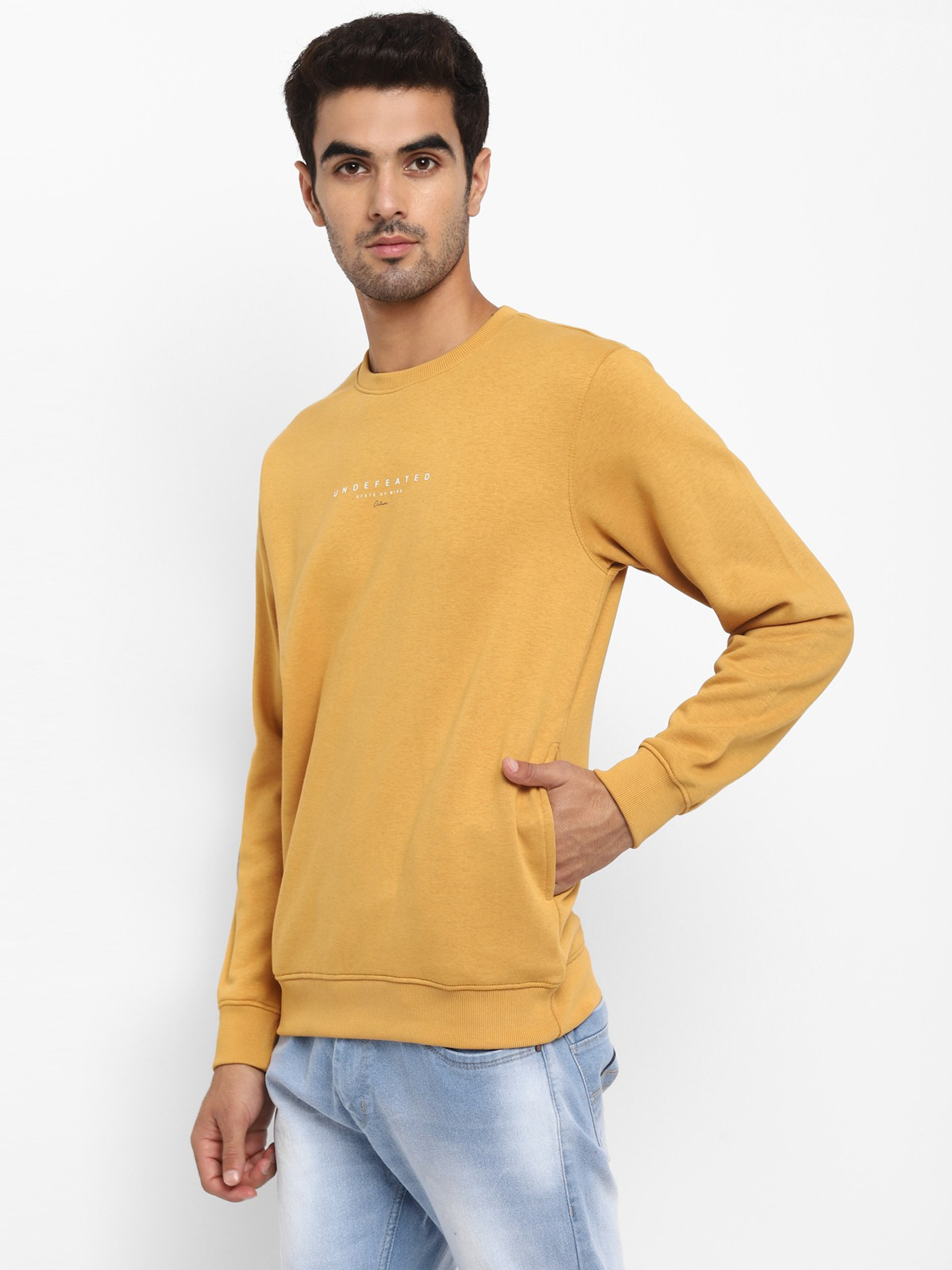 Octave Full Sleeve Solid Men Sweatshirt 