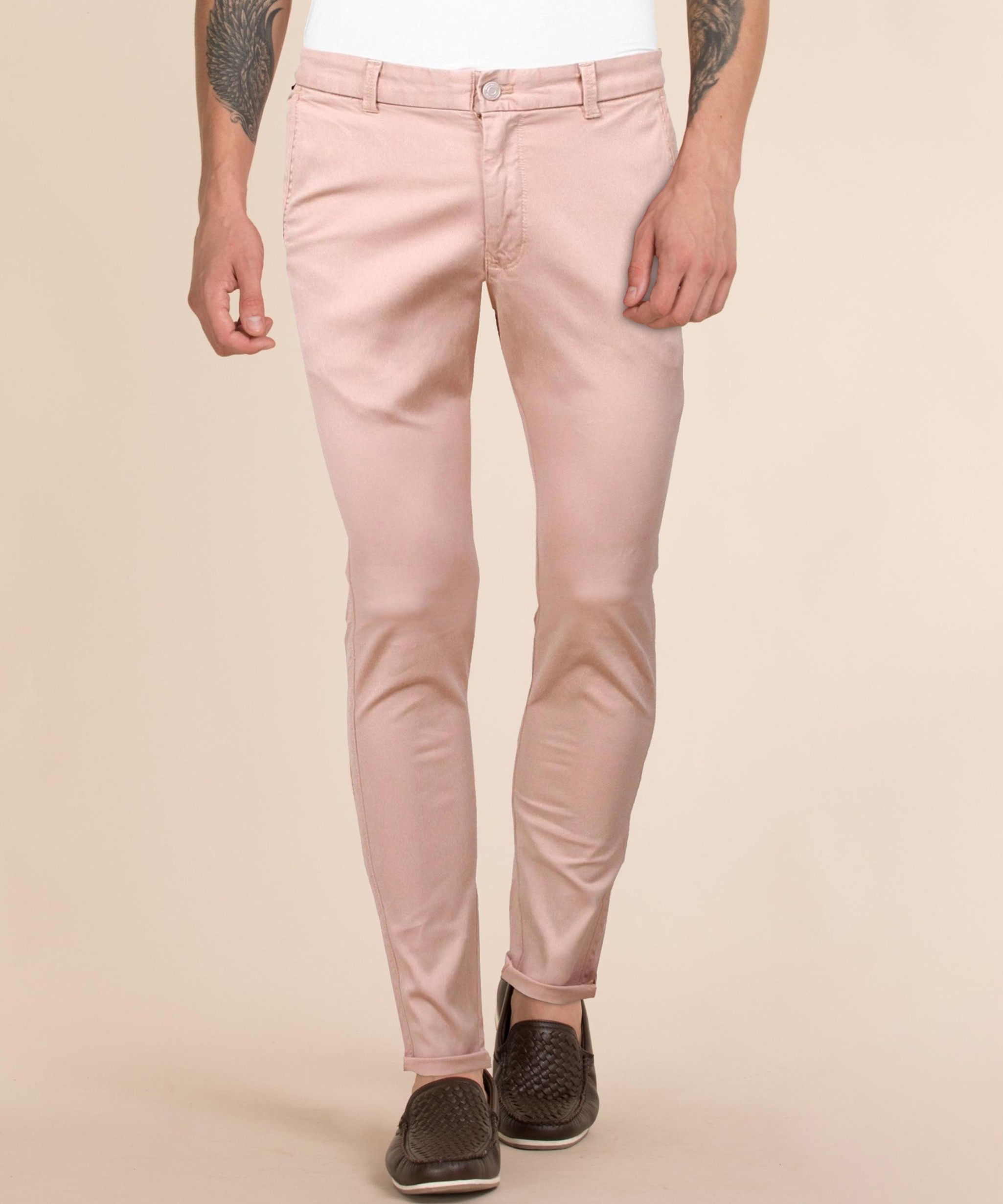 Jack  Jones Casual Trousers  Buy Jack  Jones Dark Pink Mid Rise Regular  Fit Pants 28 OnlineNykaa fashion
