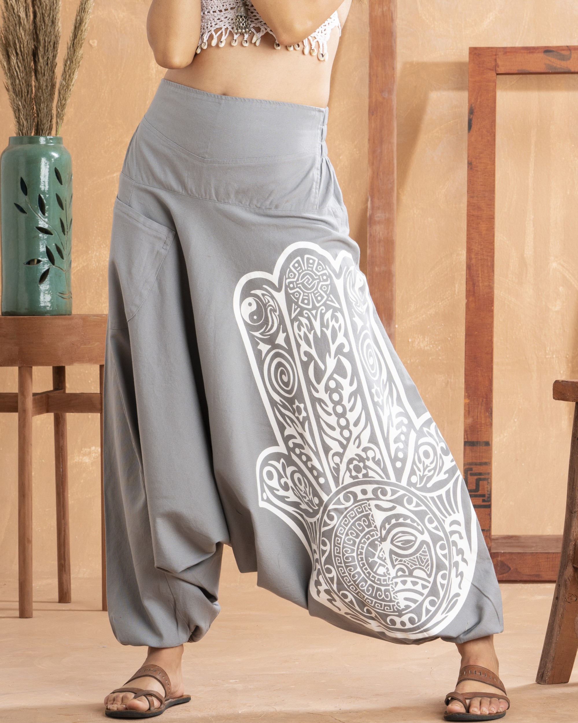 Dark Artistry Cotton Harem Pant by The Veshti Company  Made in India