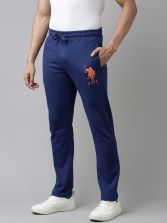 U.S. POLO ASSN. Solid Men Blue Track Pants - Buy U.S. POLO ASSN. Solid Men  Blue Track Pants Online at Best Prices in India
