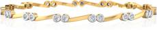 IskiUski The Avantika Yellow Gold 14kt Swarovski Crystal Bangle(Yellow Gold Plated) Image