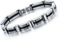 Yellow Chimes Stylish Durable and Tough Stainless Steel Rhodium Plated Bracelet